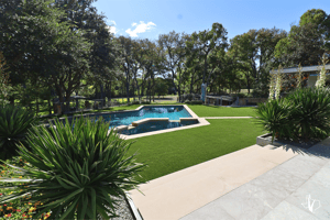 Residential Backyard with LandScapes Select EL by ForeverLawn Texas